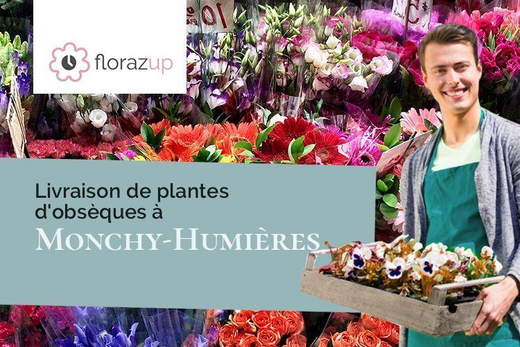 compositions florales pour un enterrement à Monchy-Humières (Oise/60113)