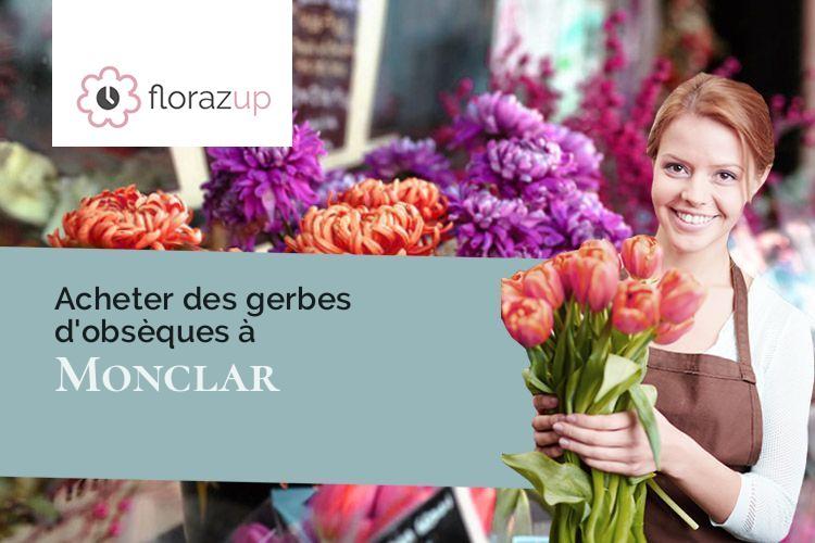 couronnes florales pour un décès à Monclar (Gers/32150)