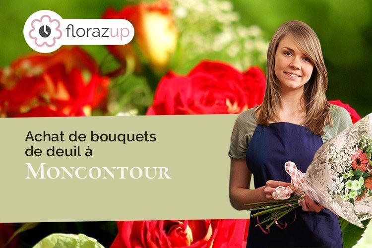 couronnes de fleurs pour des obsèques à Moncontour (Vienne/86330)