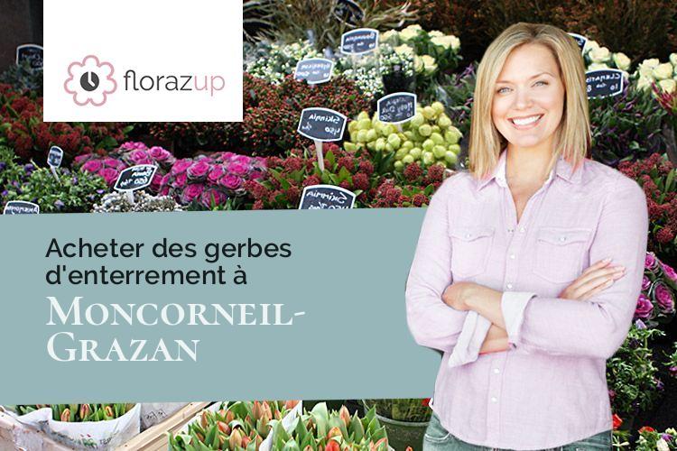 couronnes de fleurs pour un deuil à Moncorneil-Grazan (Gers/32260)