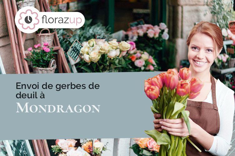 créations de fleurs pour un enterrement à Mondragon (Vaucluse/84430)