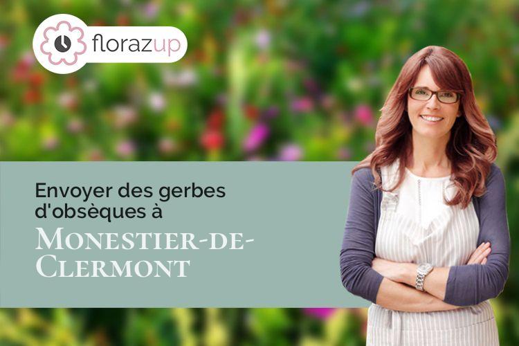 bouquets de fleurs pour des funérailles à Monestier-de-Clermont (Isère/38650)