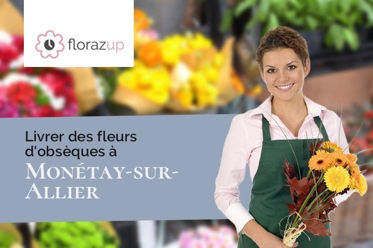 coeurs de fleurs pour une crémation à Monétay-sur-Allier (Allier/03500)