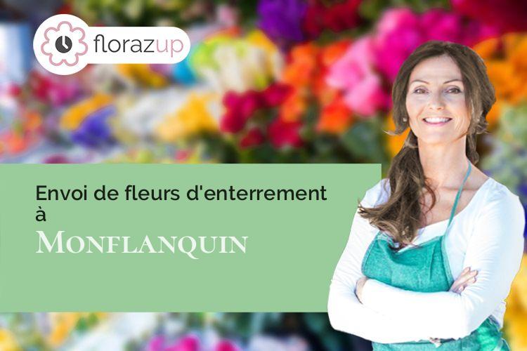 couronnes florales pour des funérailles à Monflanquin (Lot-et-Garonne/47150)