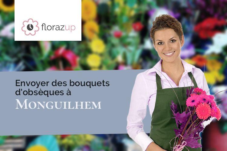 bouquets de fleurs pour un enterrement à Monguilhem (Gers/32240)