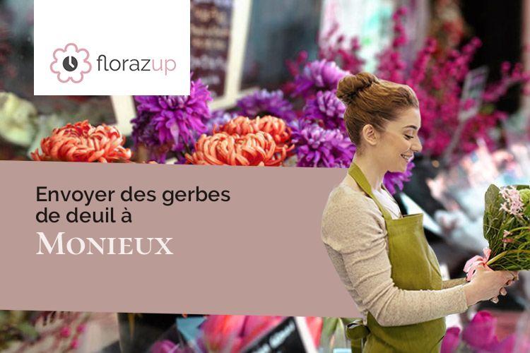 couronnes de fleurs pour des funérailles à Monieux (Vaucluse/84390)