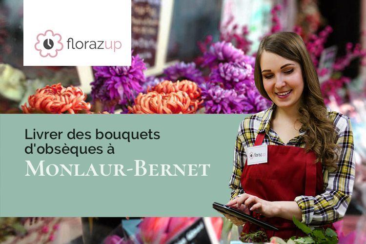 créations de fleurs pour un deuil à Monlaur-Bernet (Gers/32140)