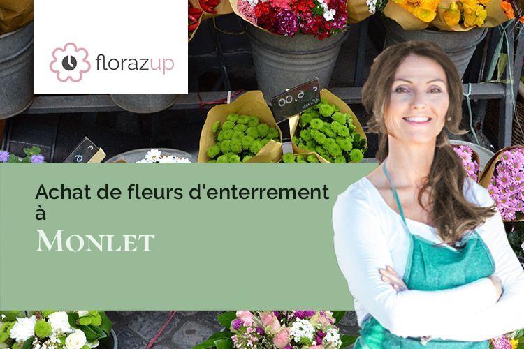 coeurs de fleurs pour un décès à Monlet (Haute-Loire/43270)