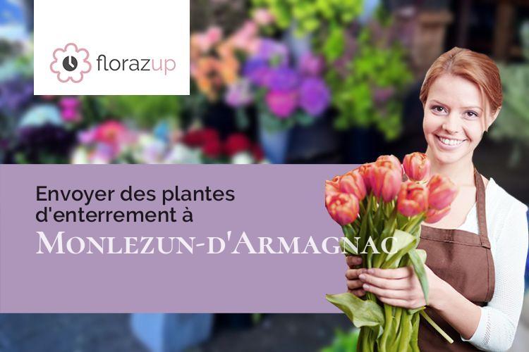 couronnes florales pour des funérailles à Monlezun-d'Armagnac (Gers/32240)