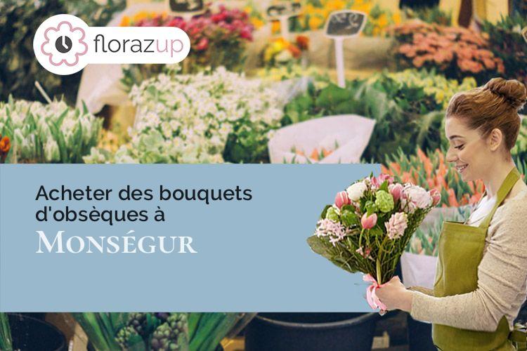 gerbes de fleurs pour un deuil à Monségur (Gironde/33580)