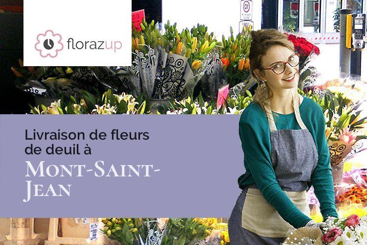 compositions de fleurs pour des obsèques à Mont-Saint-Jean (Sarthe/72140)