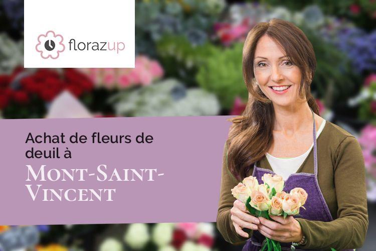 bouquets de fleurs pour un décès à Mont-Saint-Vincent (Saône-et-Loire/71690)