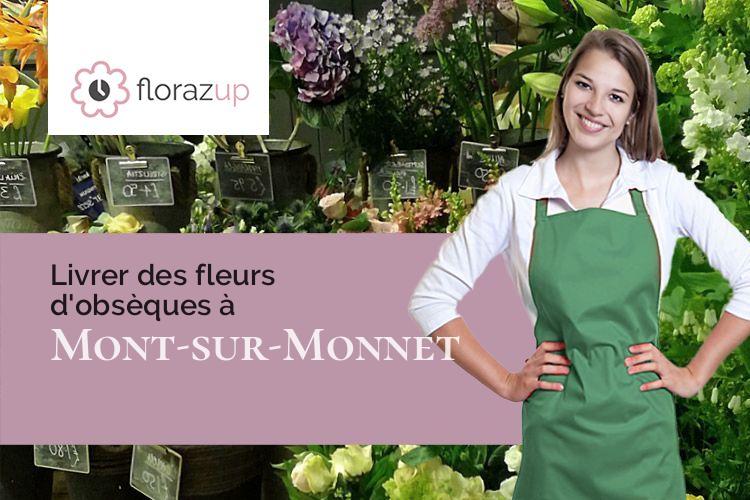 coeurs de fleurs pour un décès à Mont-sur-Monnet (Jura/39300)