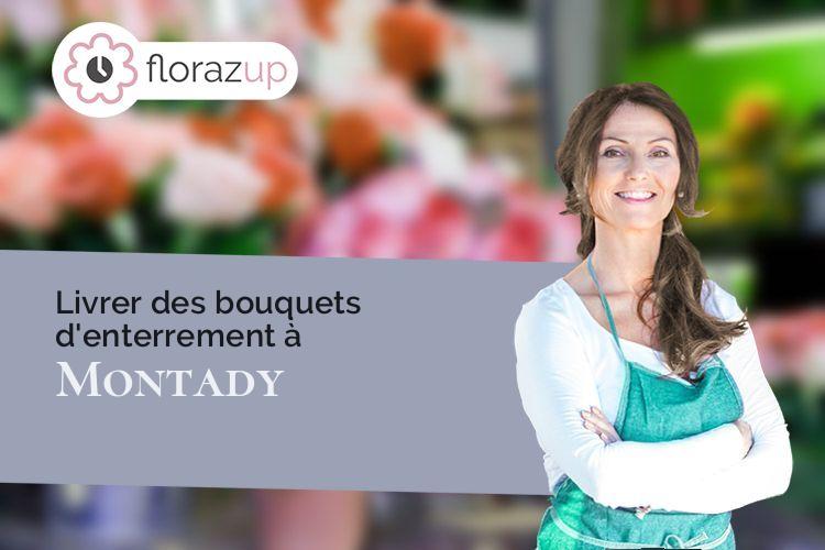 compositions florales pour un décès à Montady (Hérault/34310)