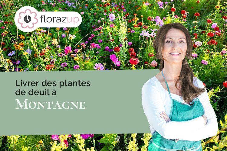 coeur de fleurs pour un décès à Montagne (Gironde/33570)