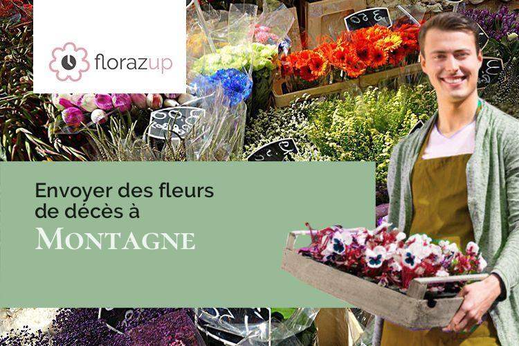 compositions de fleurs pour un enterrement à Montagne (Isère/38160)