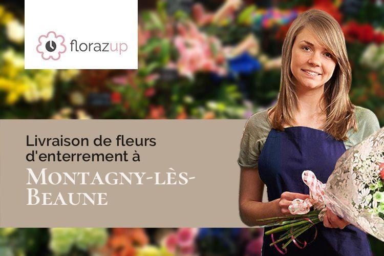 gerbes de fleurs pour un deuil à Montagny-lès-Beaune (Côte-d'Or/21200)