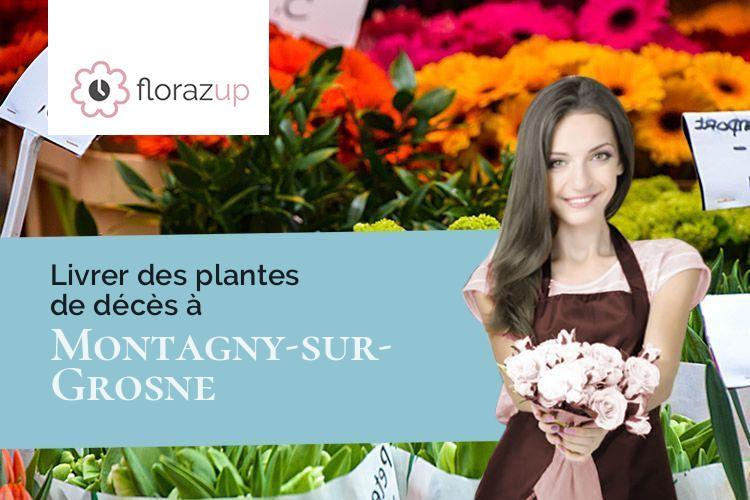 coeurs de fleurs pour un enterrement à Montagny-sur-Grosne (Saône-et-Loire/71520)