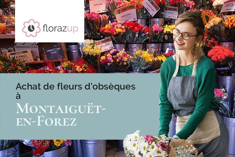 créations de fleurs pour des funérailles à Montaiguët-en-Forez (Allier/03130)