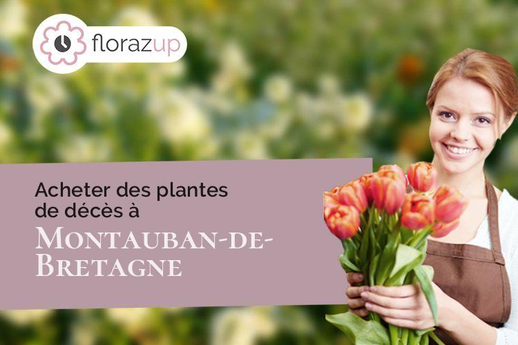 coupes de fleurs pour un enterrement à Montauban-de-Bretagne (Ille-et-Vilaine/35360)