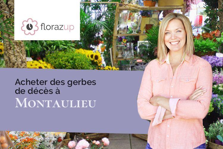 couronnes florales pour des funérailles à Montaulieu (Drôme/26110)