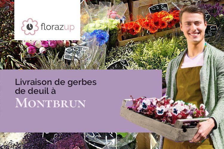 compositions de fleurs pour des funérailles à Montbrun (Lozère/48210)