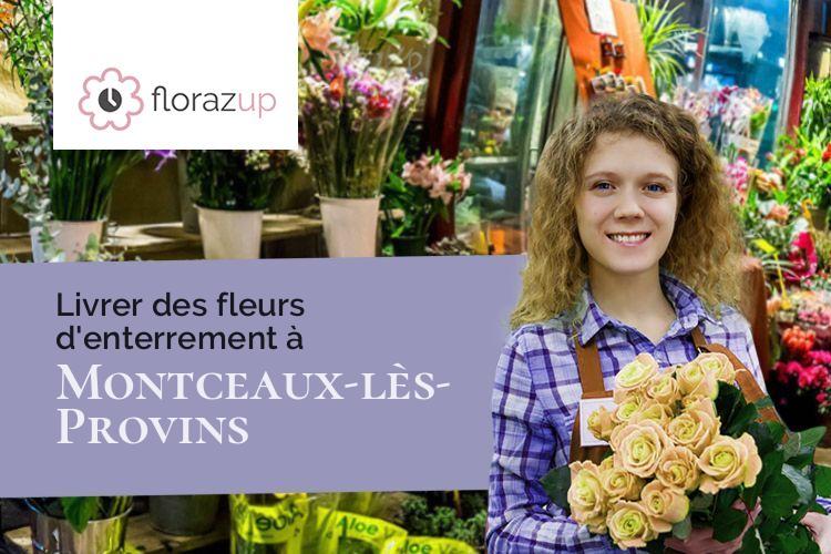 créations florales pour un enterrement à Montceaux-lès-Provins (Seine-et-Marne/77151)