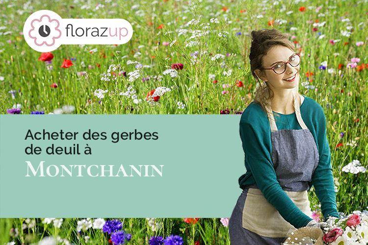 couronnes florales pour un deuil à Montchanin (Saône-et-Loire/71210)