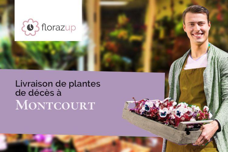 créations florales pour des funérailles à Montcourt (Haute-Saône/70500)