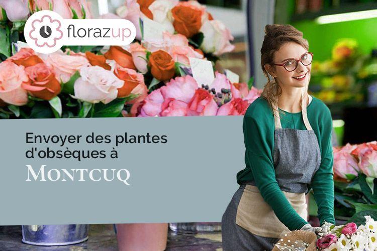 couronnes de fleurs pour un décès à Montcuq (Lot/46800)