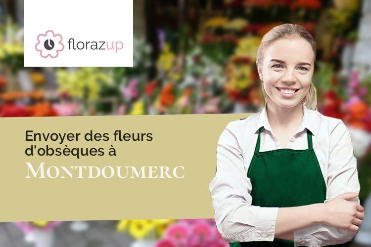 créations de fleurs pour un décès à Montdoumerc (Lot/46230)