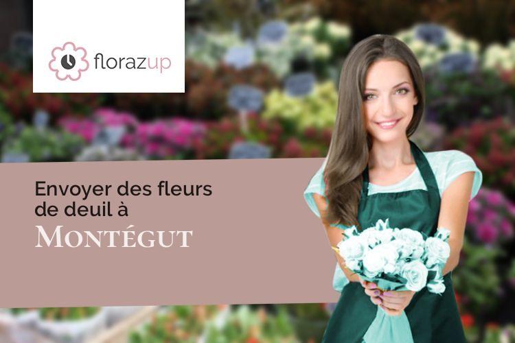 compositions de fleurs pour un décès à Montégut (Gers/32550)