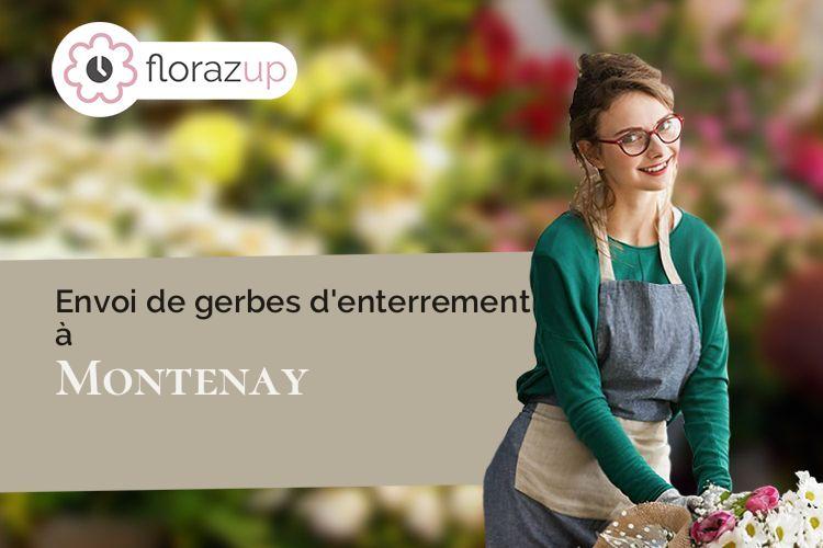couronnes de fleurs pour des funérailles à Montenay (Mayenne/53500)
