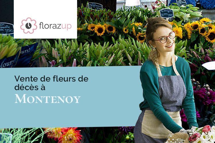 compositions de fleurs pour un enterrement à Montenoy (Meurthe-et-Moselle/54760)