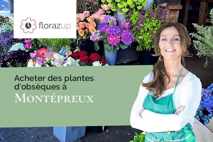 créations de fleurs pour un deuil à Montépreux (Marne/51320)