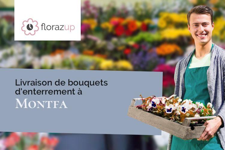 compositions de fleurs pour un deuil à Montfa (Ariège/09350)