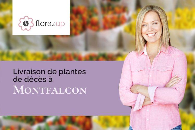 gerbes de fleurs pour un enterrement à Montfalcon (Isère/38940)