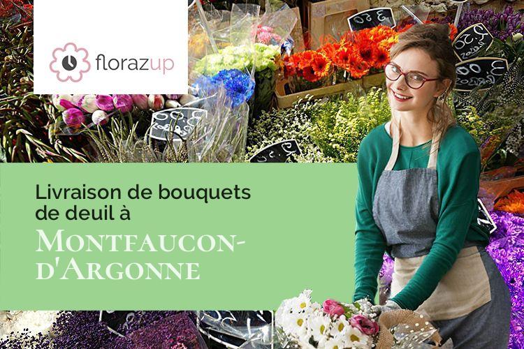 compositions de fleurs pour des obsèques à Montfaucon-d'Argonne (Meuse/55270)