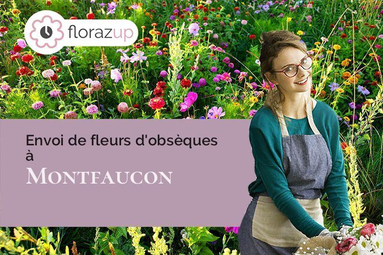 créations florales pour des funérailles à Montfaucon (Doubs/25660)
