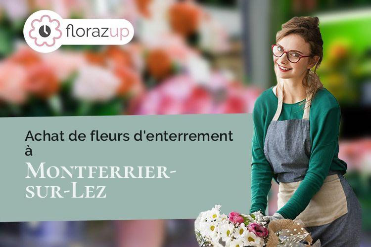 coupes de fleurs pour un enterrement à Montferrier-sur-Lez (Hérault/34980)