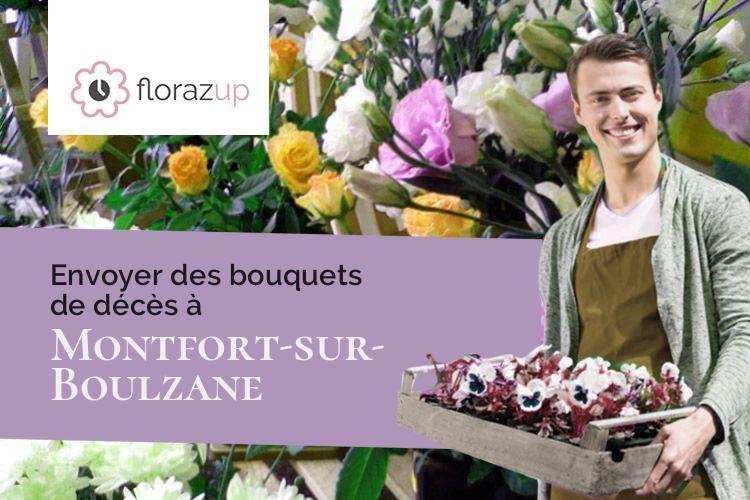 croix de fleurs pour un deuil à Montfort-sur-Boulzane (Aude/11140)