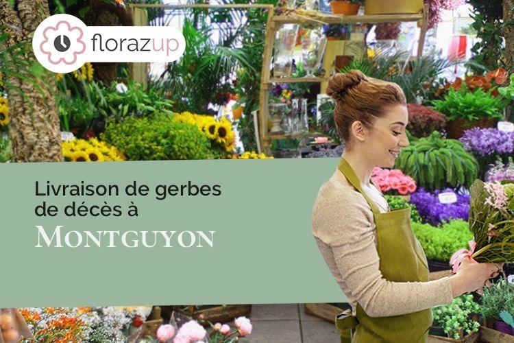 compositions florales pour des funérailles à Montguyon (Charente-Maritime/17270)