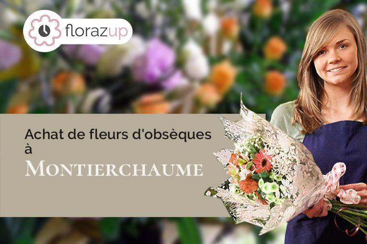 couronnes de fleurs pour un enterrement à Montierchaume (Indre/36130)