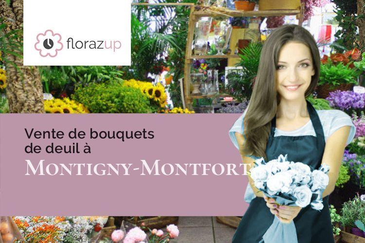 fleurs deuil pour des funérailles à Montigny-Montfort (Côte-d'Or/21500)