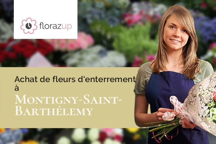 compositions de fleurs pour un enterrement à Montigny-Saint-Barthélemy (Côte-d'Or/21390)