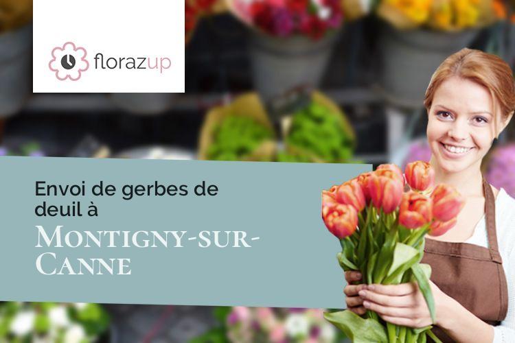 créations florales pour des obsèques à Montigny-sur-Canne (Nièvre/58340)