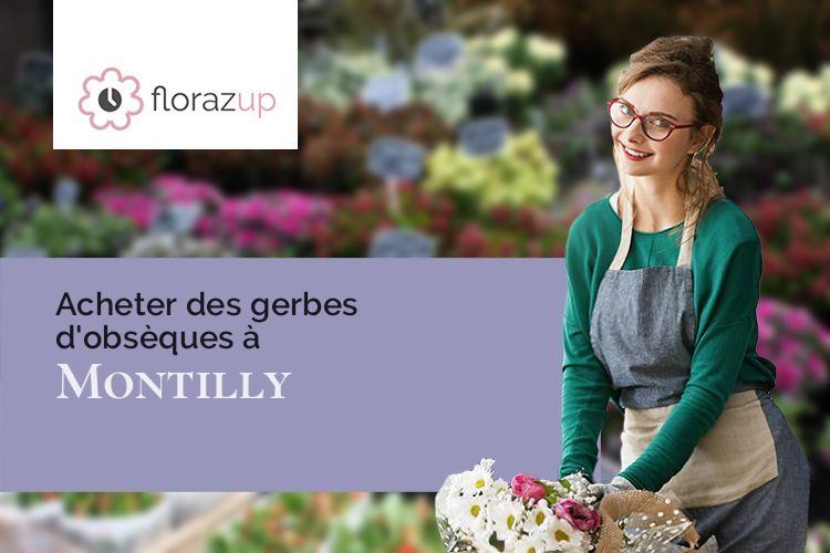 bouquets de fleurs pour des funérailles à Montilly (Allier/03000)