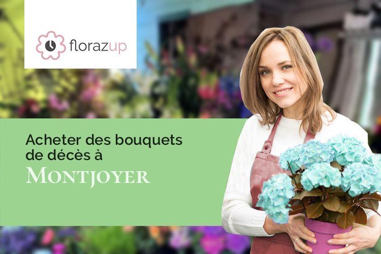 créations florales pour des funérailles à Montjoyer (Drôme/26230)