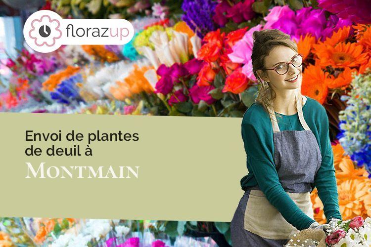 fleurs deuil pour des obsèques à Montmain (Seine-Maritime/76520)