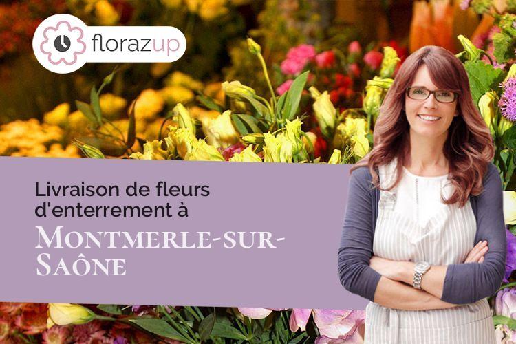 fleurs deuil pour une crémation à Montmerle-sur-Saône (Ain/01090)